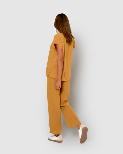 Plain viscose bambula long trousers