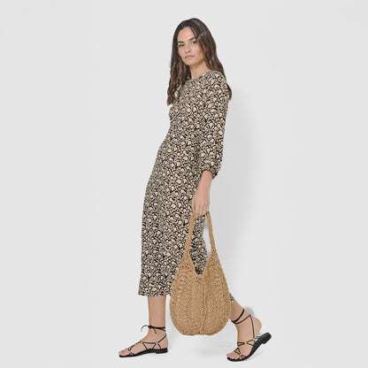 Bolso shopper de rafia trenzada