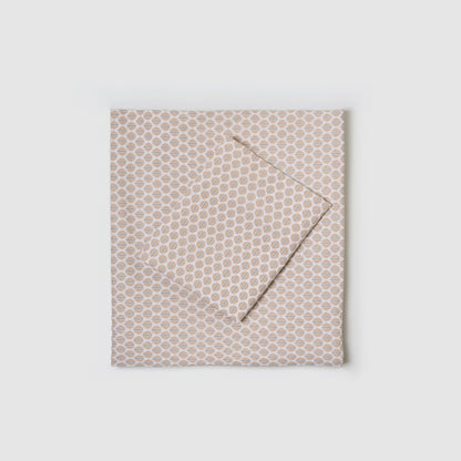 Juego de sábanas algodón percal Dune topo