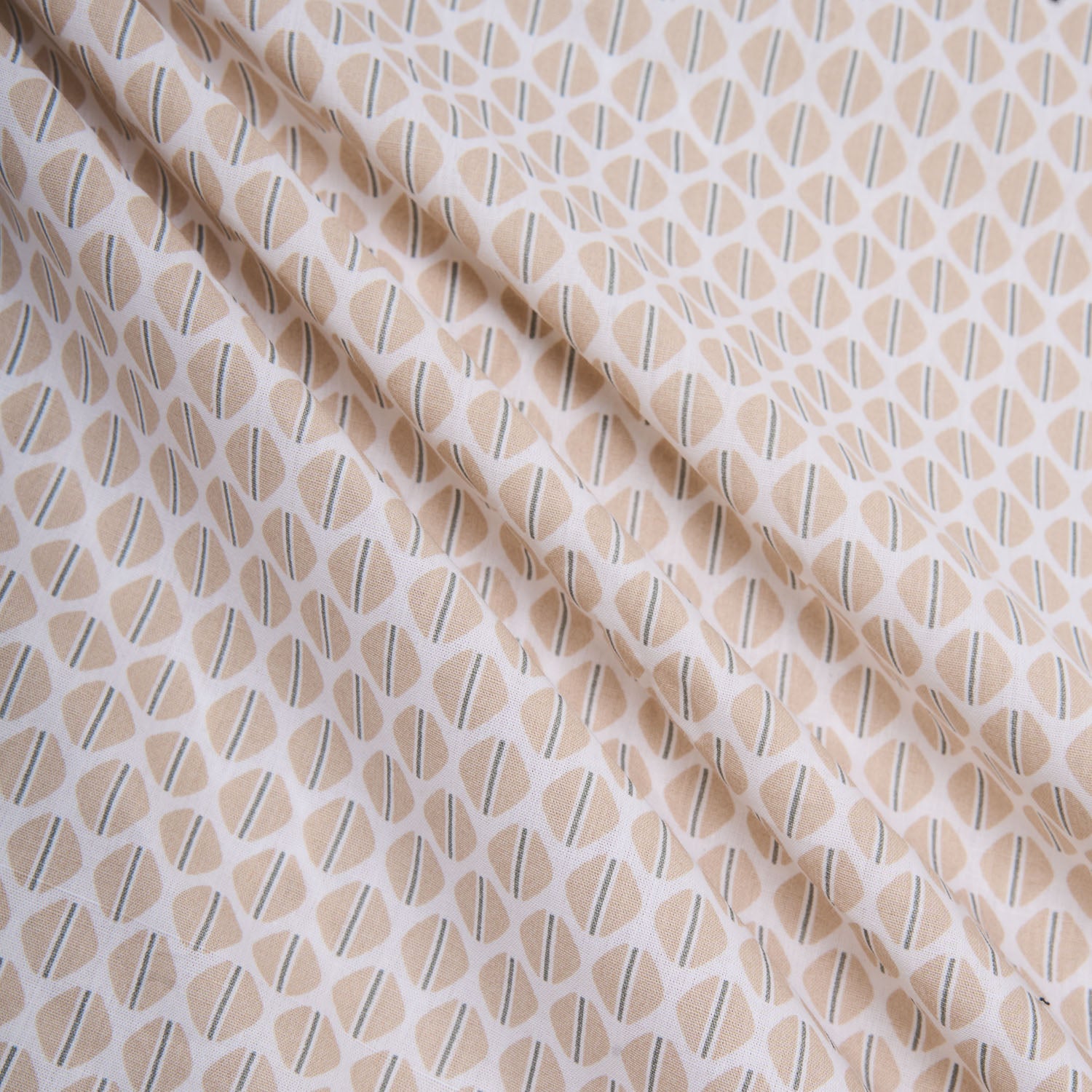 Juego de sábanas algodón percal Dune topo