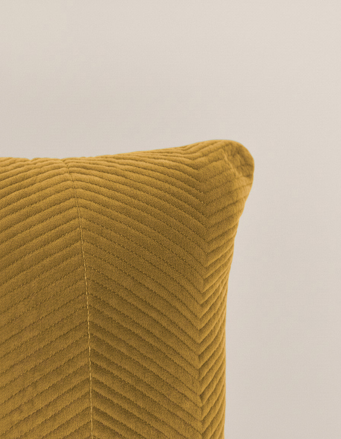 Cuscino Velluto di Cotone Hungria Ocra