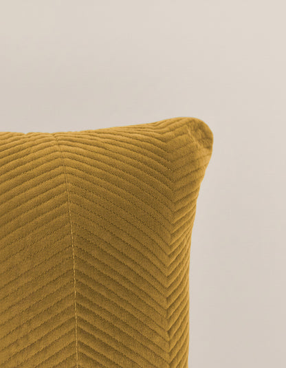 Cuscino Velluto di Cotone Hungria Ocra