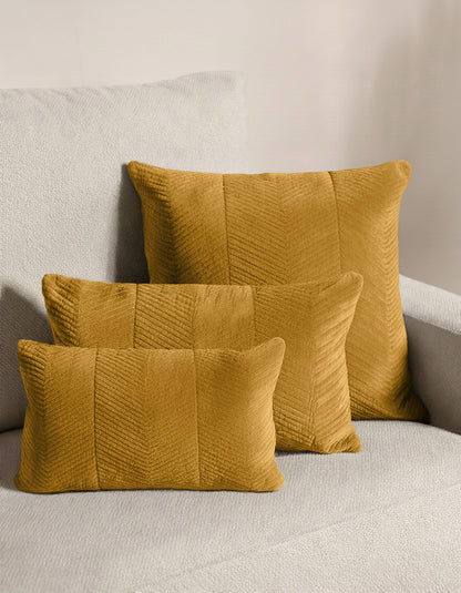 Cuscino Velluto di Cotone Hungria Ocra