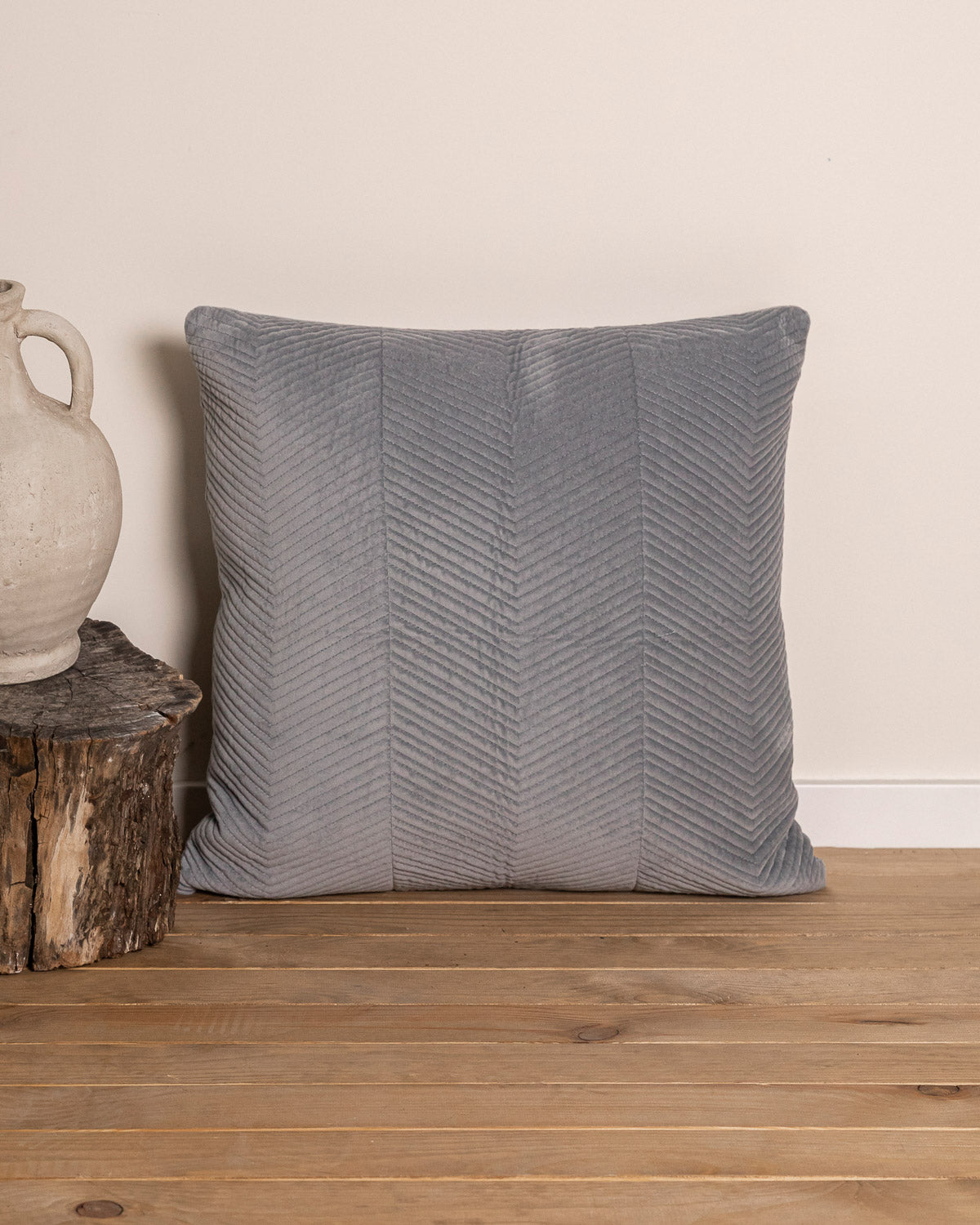 Cojín terciopelo algodón Hungria Azul Keike