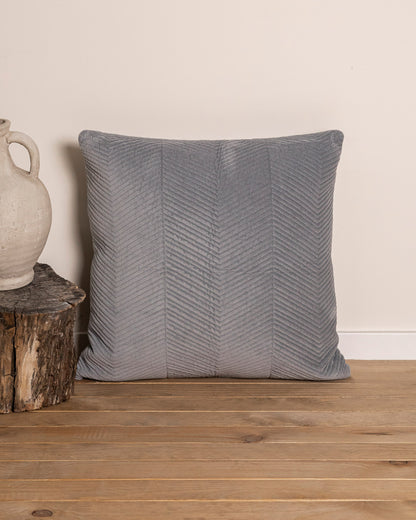 Cojín terciopelo algodón Hungria Azul Keike