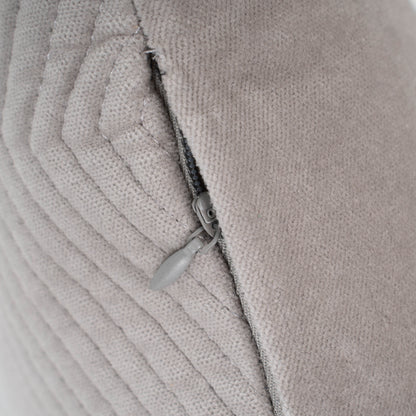 Almofada retangular 30x50 cm, veludo de algodão húngaro cinza claro - capa + enchimento