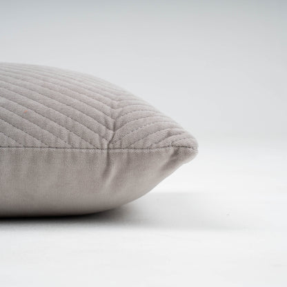 Almofada retangular 30x50 cm, veludo de algodão húngaro cinza claro - capa + enchimento