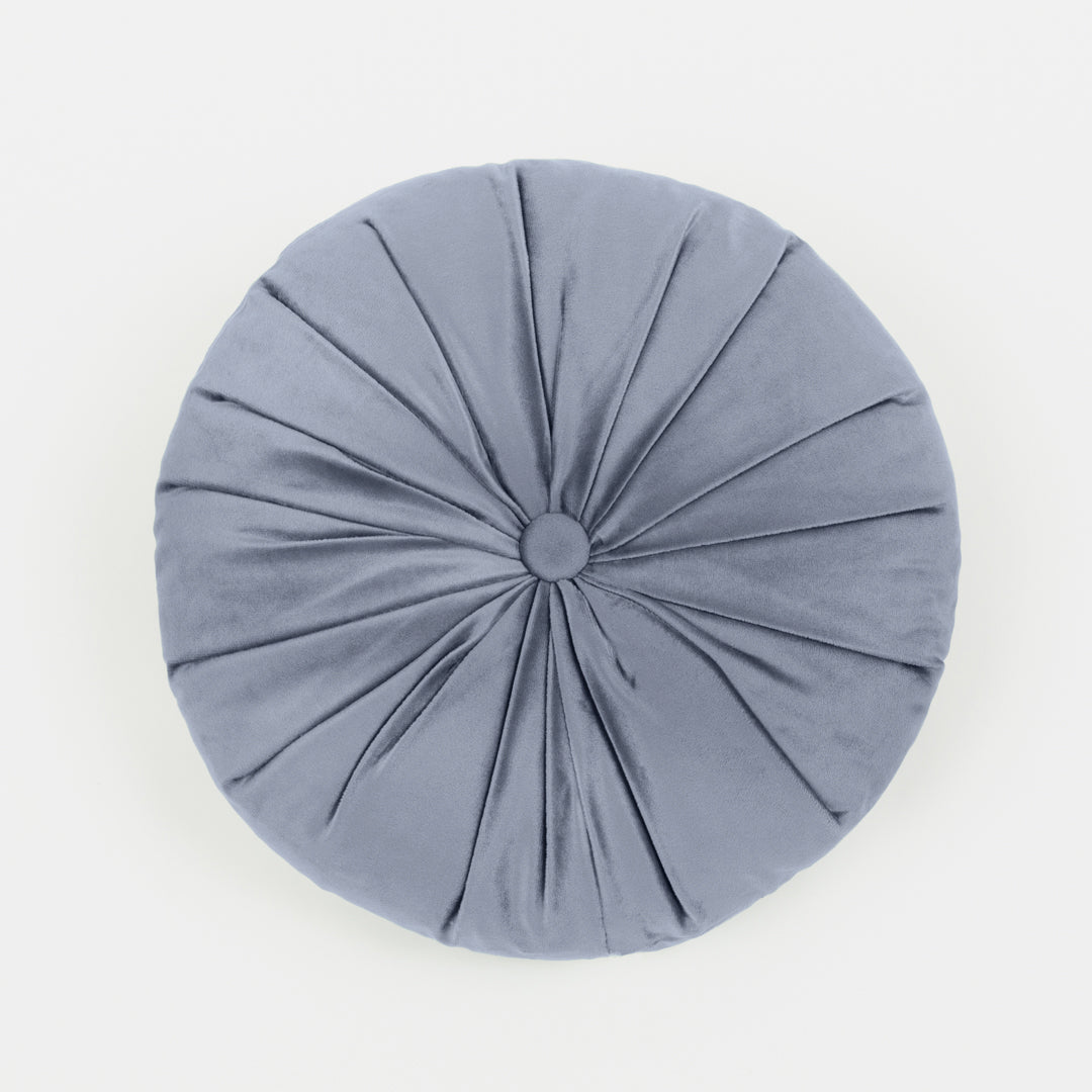 Cojín terciopelo algodón Oreo Azul Keike - funda + relleno