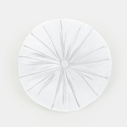 Cojín terciopelo algodón Oreo blanco 40x40 - funda + relleno