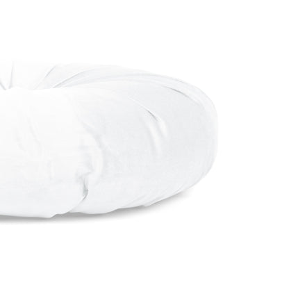 Cojín terciopelo algodón Oreo blanco 40x40 - funda + relleno