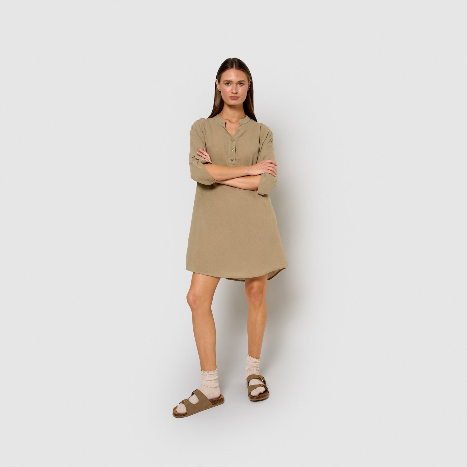 Plain cotton camisole with drawstring