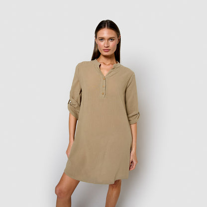 Plain cotton camisole with drawstring