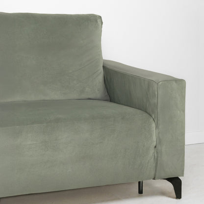 Funda de sofá lisa verde seco