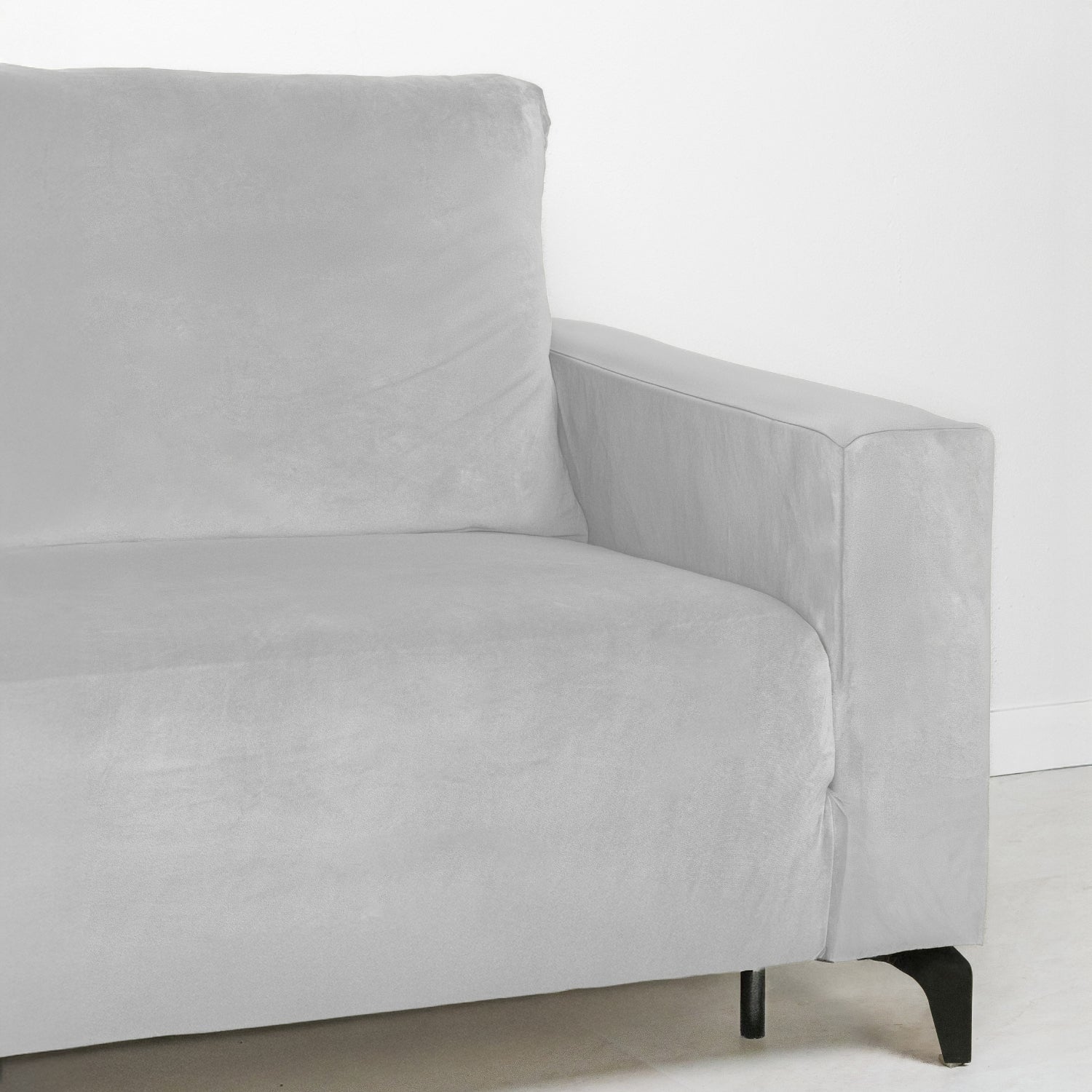 Funda de sofá lisa gris