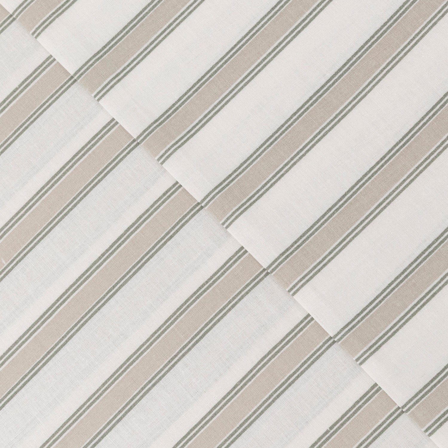 Juego de sábanas algodón Raya Sitges verde seco