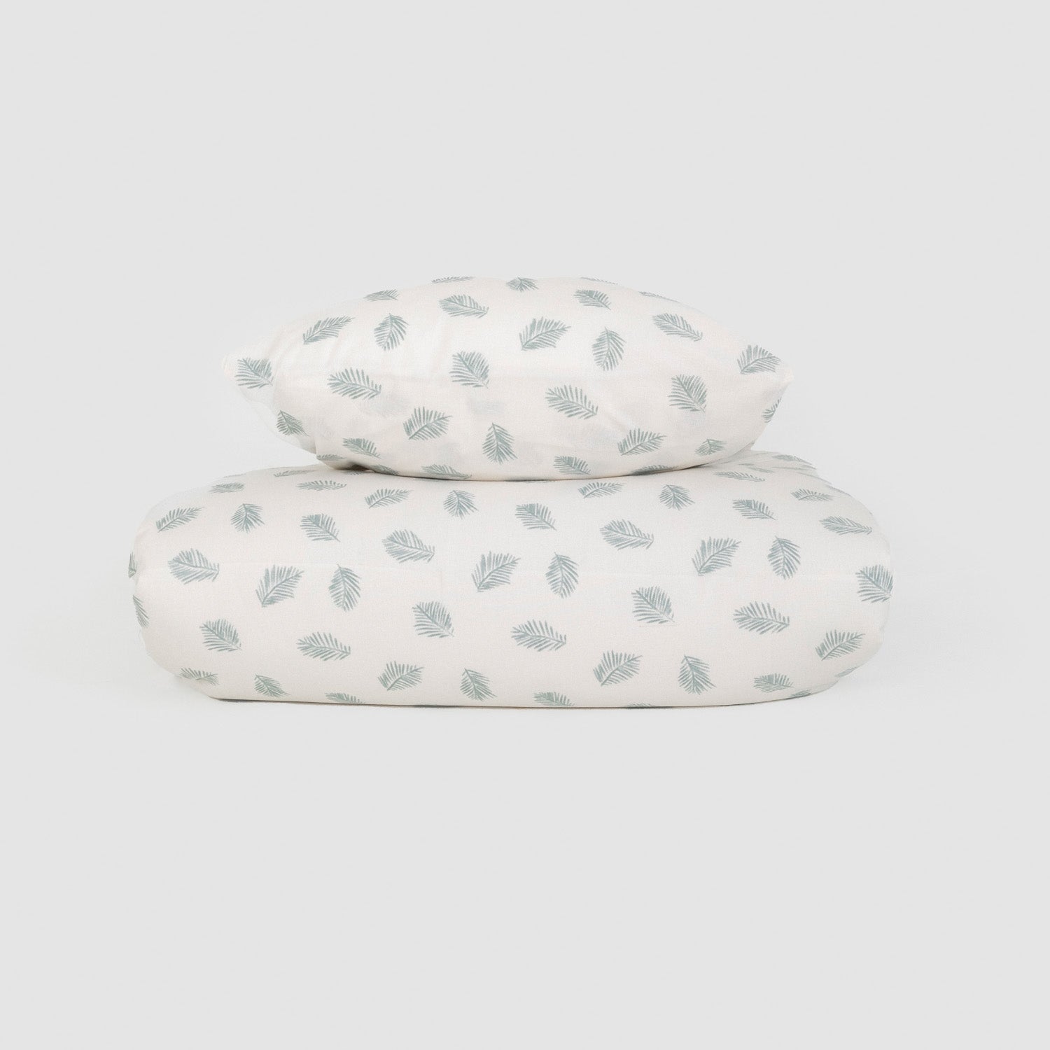 Funda nórdica algodón Jazmin verde tiffany