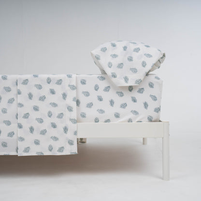 Juego de sábanas algodón Jazmin verde tiffany