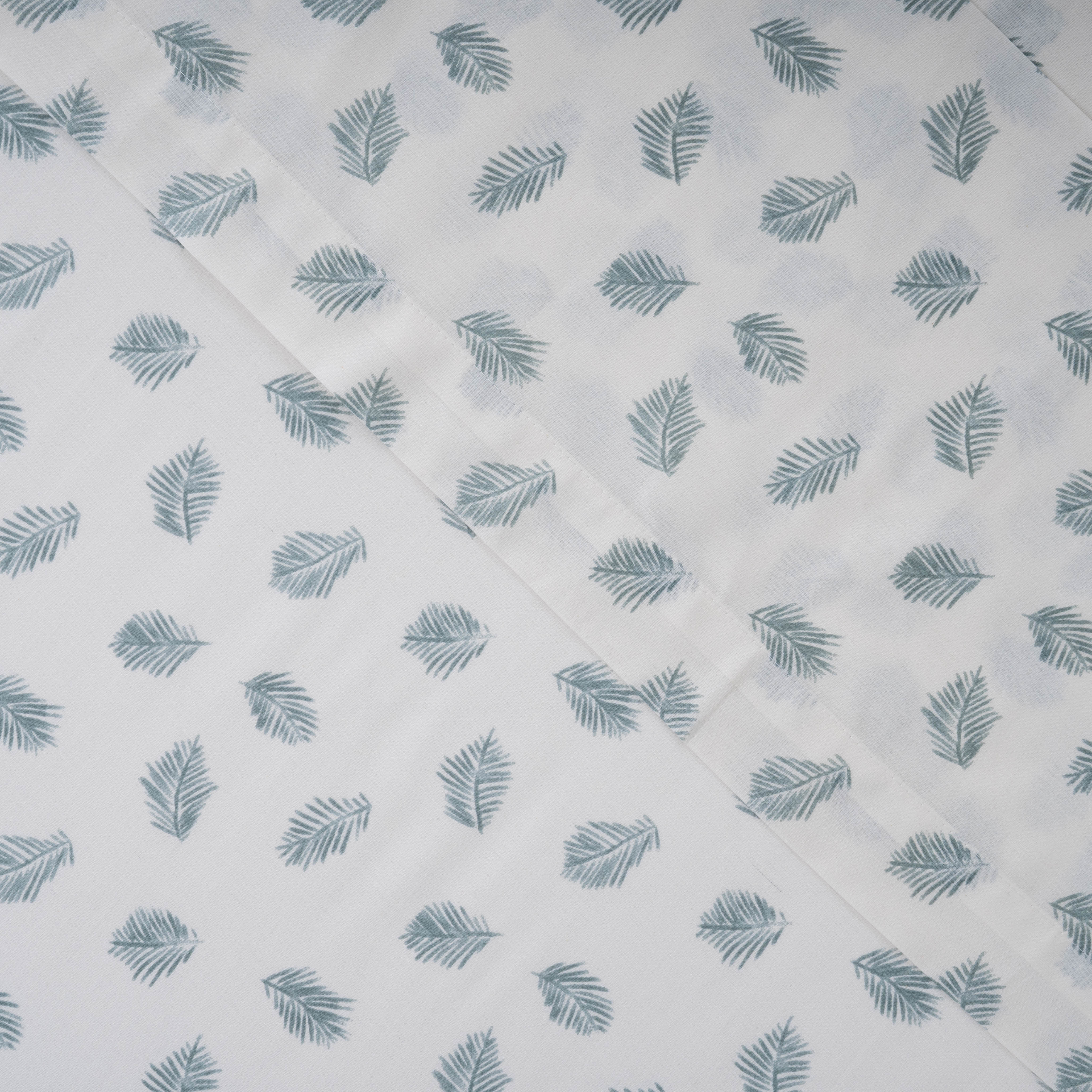 Juego de sábanas algodón Jazmin verde tiffany