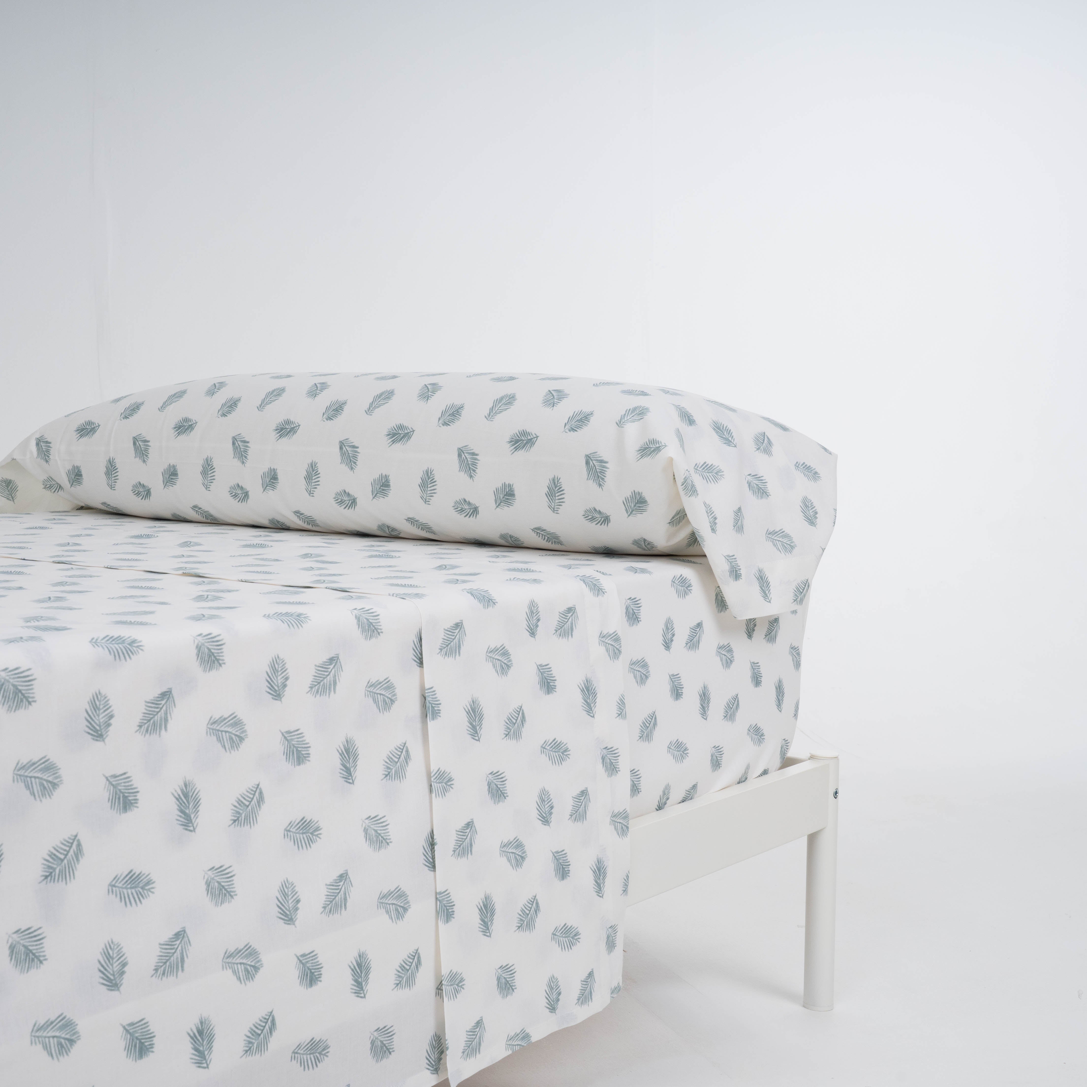 Juego de sábanas algodón Jazmin verde tiffany