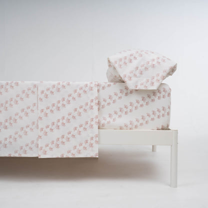 Juego de sábanas algodón Pureza rosa keike