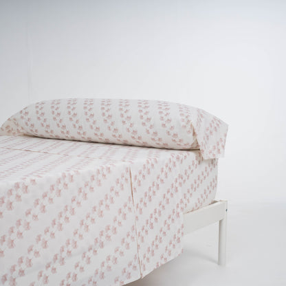 Juego de sábanas algodón Pureza rosa keike