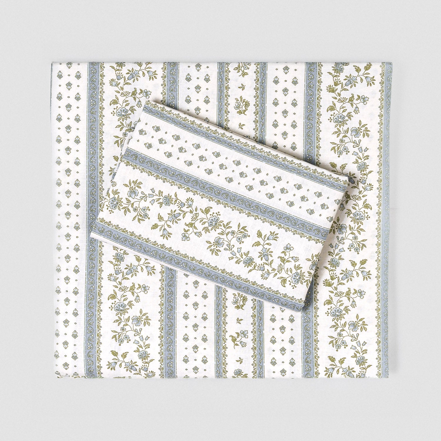 Juego de sábanas algodón Cracovia azul keike