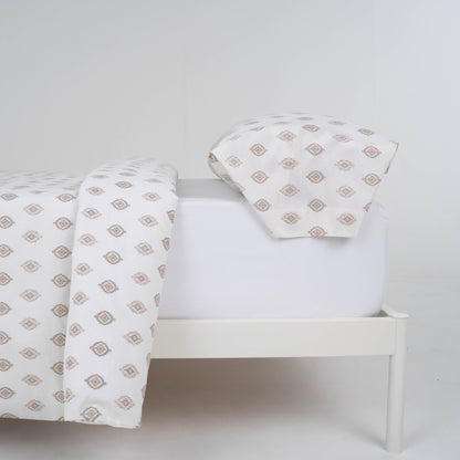 Funda nórdica algodón Beretia gris claro