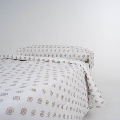 Funda nórdica algodón Beretia gris claro