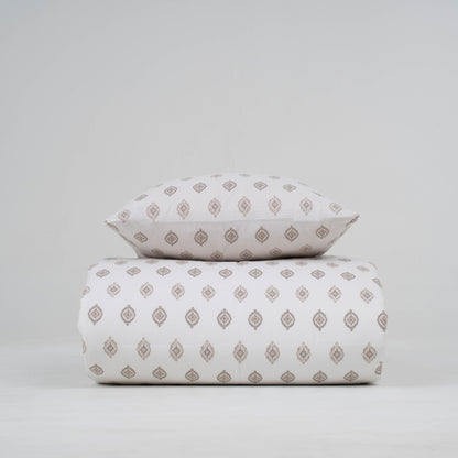 Funda nórdica algodón Beretia gris claro