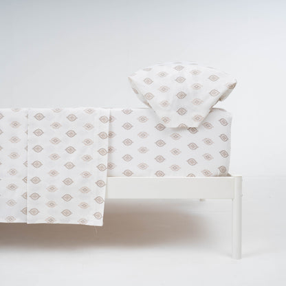 Juego de sábanas algodón Beretia gris claro