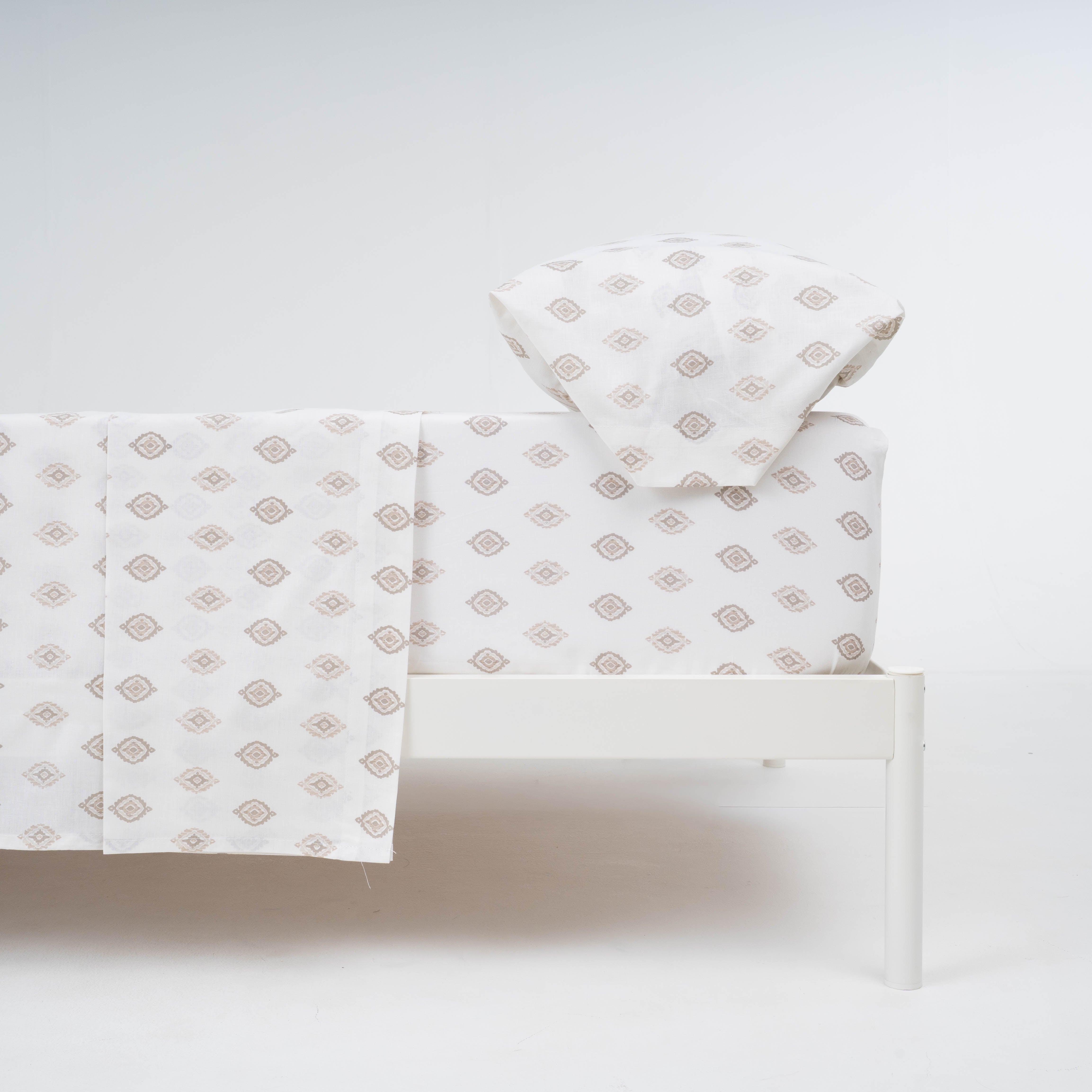 Juego de sábanas algodón Beretia gris claro