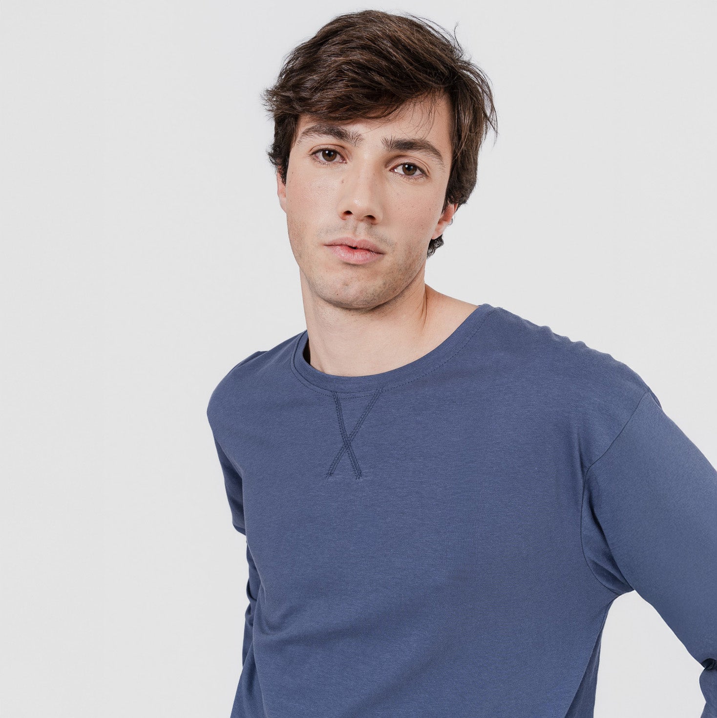 Pijama largo algodón hombre Raya Fernando Azul