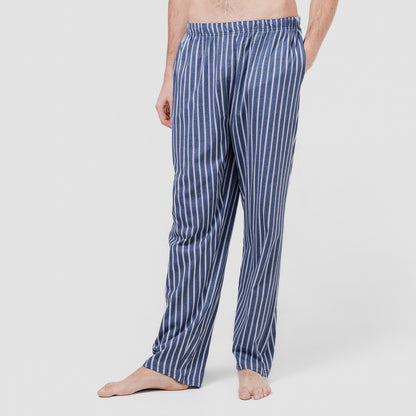 Pijama largo algodón hombre Raya Fernando Azul