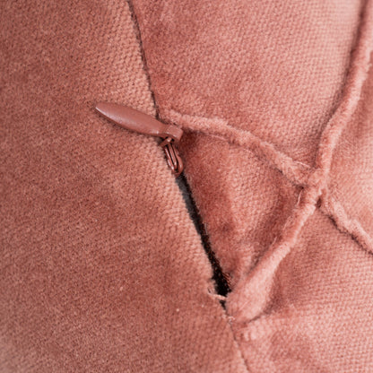 Almofada retangular 30x50 em veludo de algodão com estampa de losangos - capa + enchimento