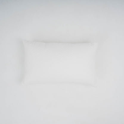Almofada retangular 30x50 cm em veludo de algodão húngaro branco - capa + enchimento