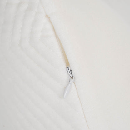 Almofada retangular 30x50 cm em veludo de algodão húngaro branco - capa + enchimento