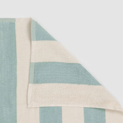 Toalla Playa Algodón 400gr Raya Agua Marina
