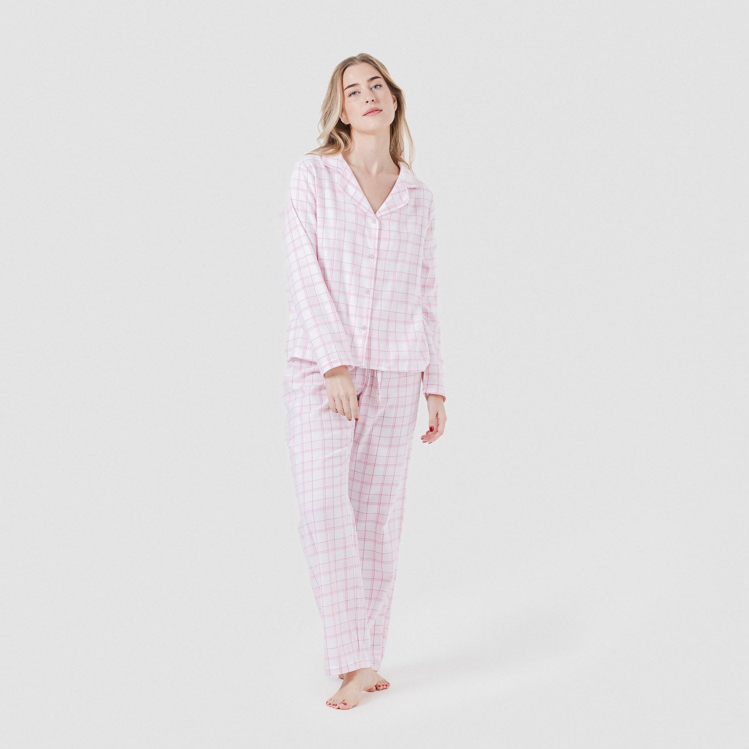 Pijama Franela manga larga Camisero Mujer C Barbie