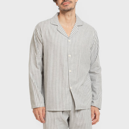 Pijama franela manga larga camisero hombre Raya Ceballos verde