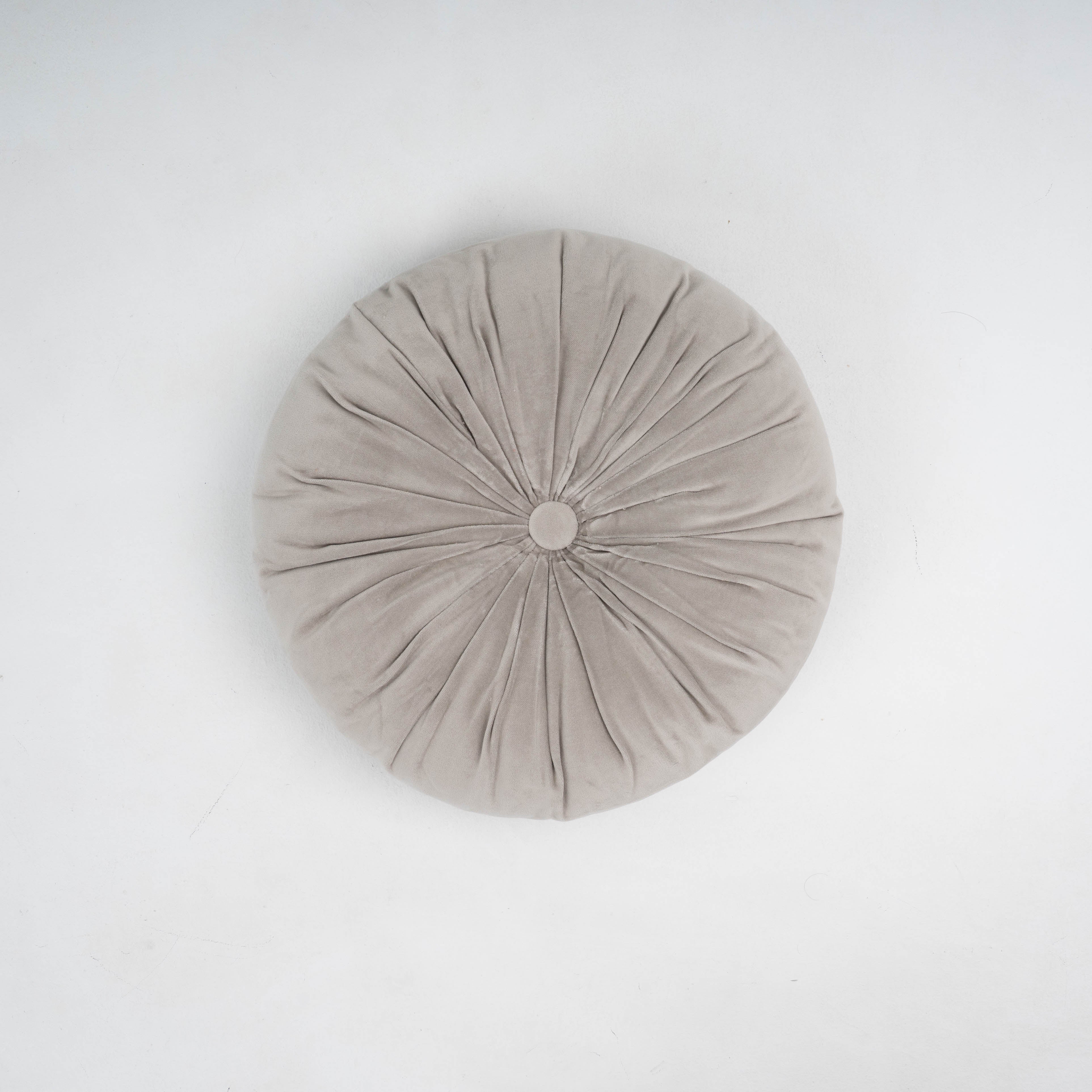 Cojín terciopelo algodón Oreo 40x40 gris claro - funda + relleno