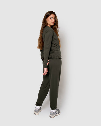 Calças compridas básicas desportivas para mulher