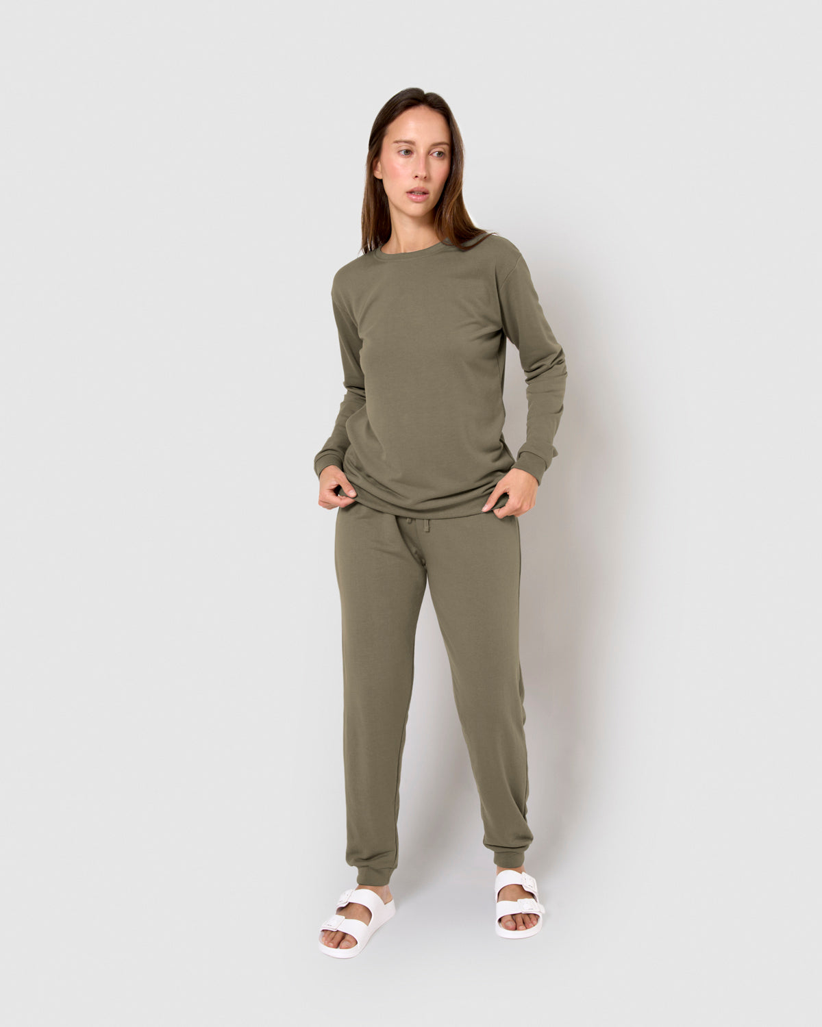Sudadera básica deportiva verde