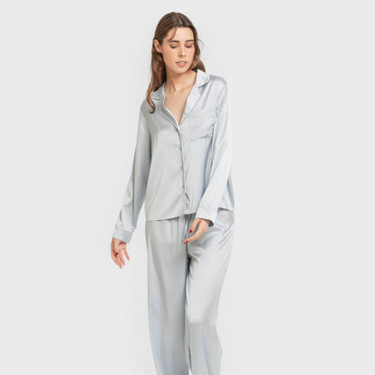 Pijama comprido de mulher em cetim Friday