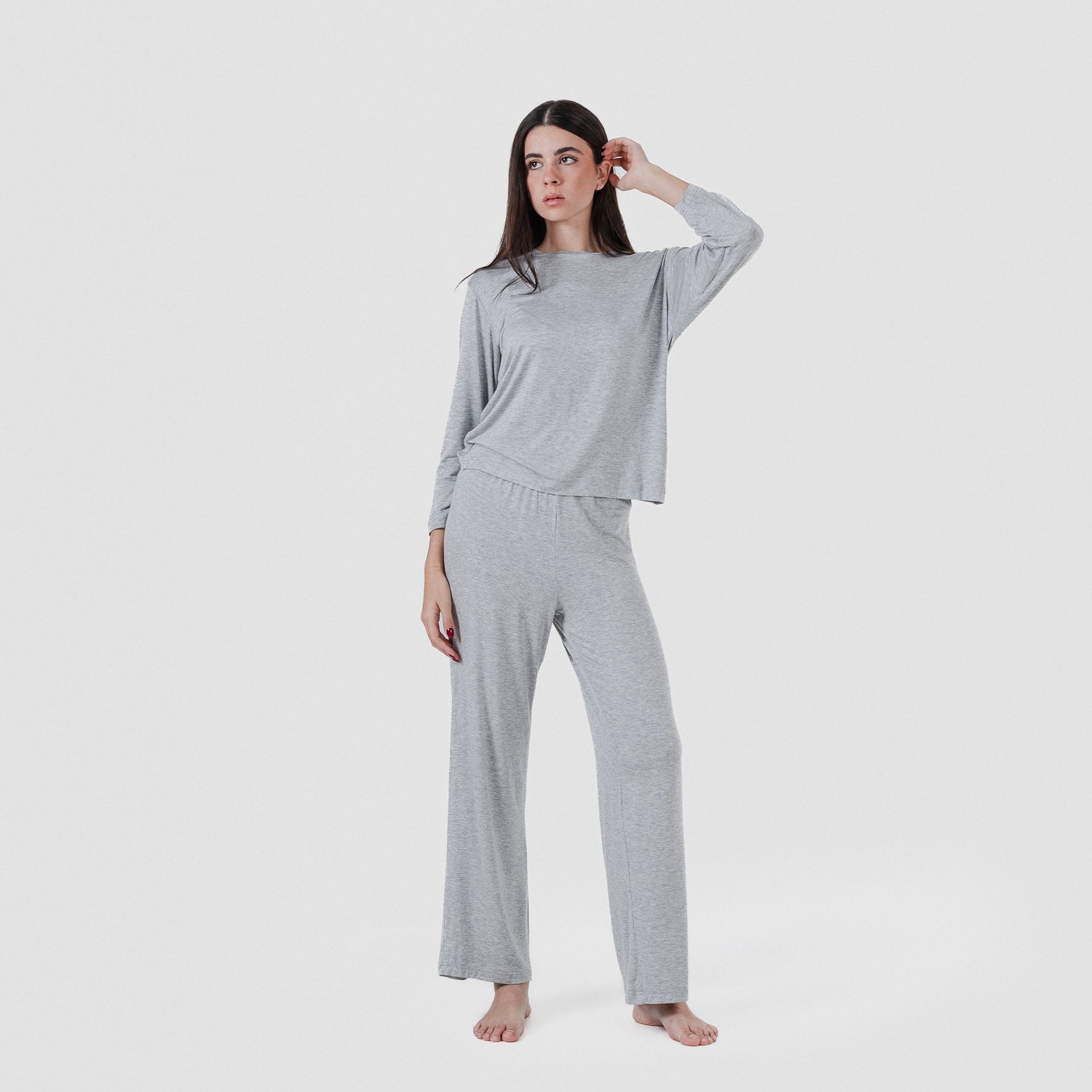 Pijama largo viscosa mujer liso