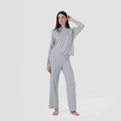 Pijama largo viscosa mujer liso