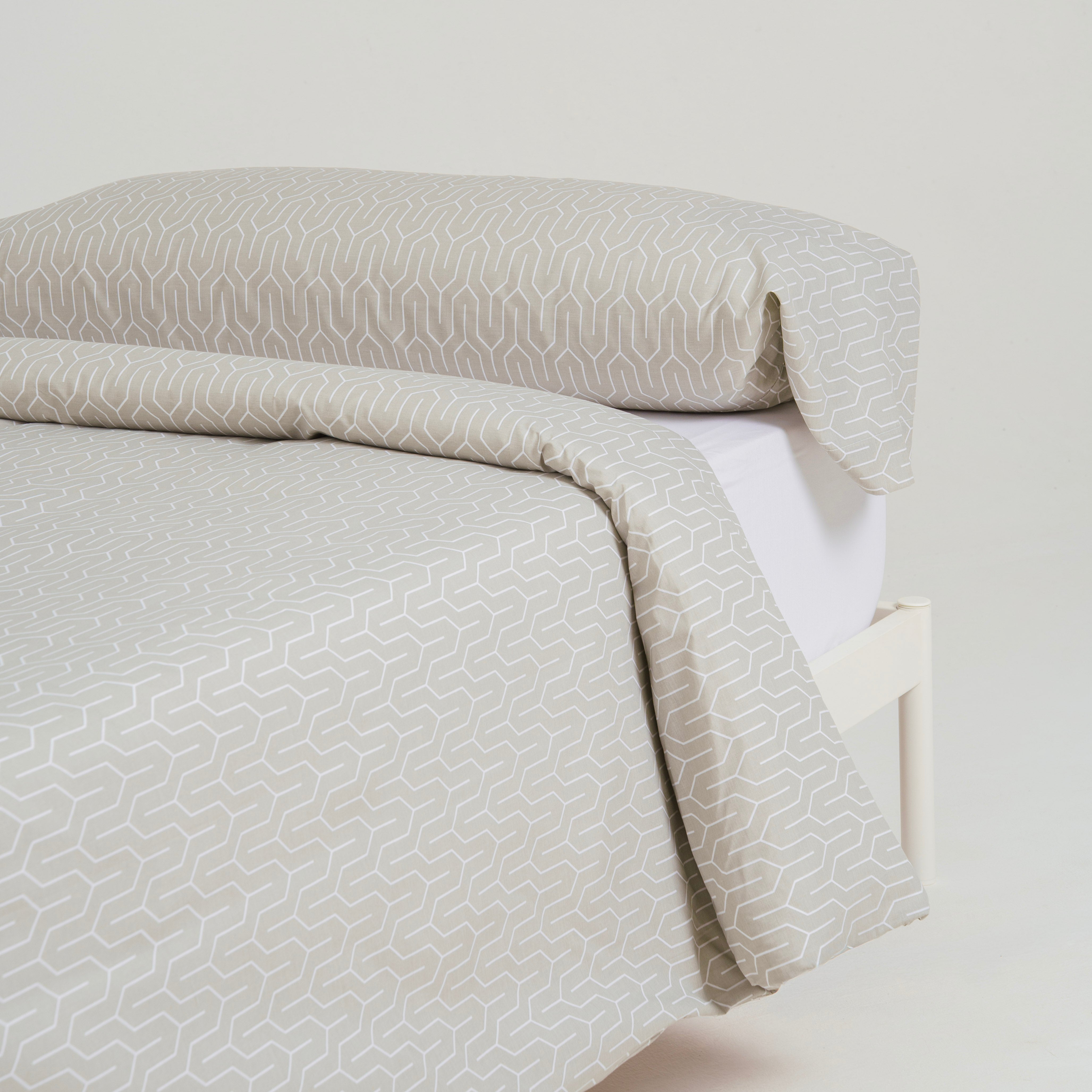 Funda nórdica algodón percal Yolanda verde