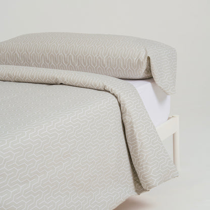 Funda nórdica algodón percal Yolanda verde