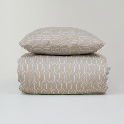 Funda nórdica algodón percal Yolanda verde