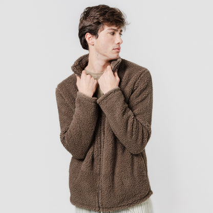 Sudadera sherpa hombre lisa