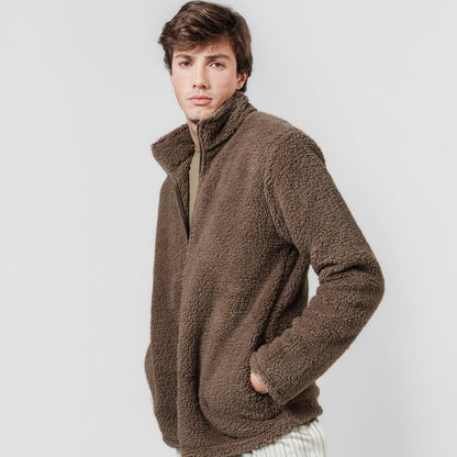 Sudadera sherpa hombre lisa